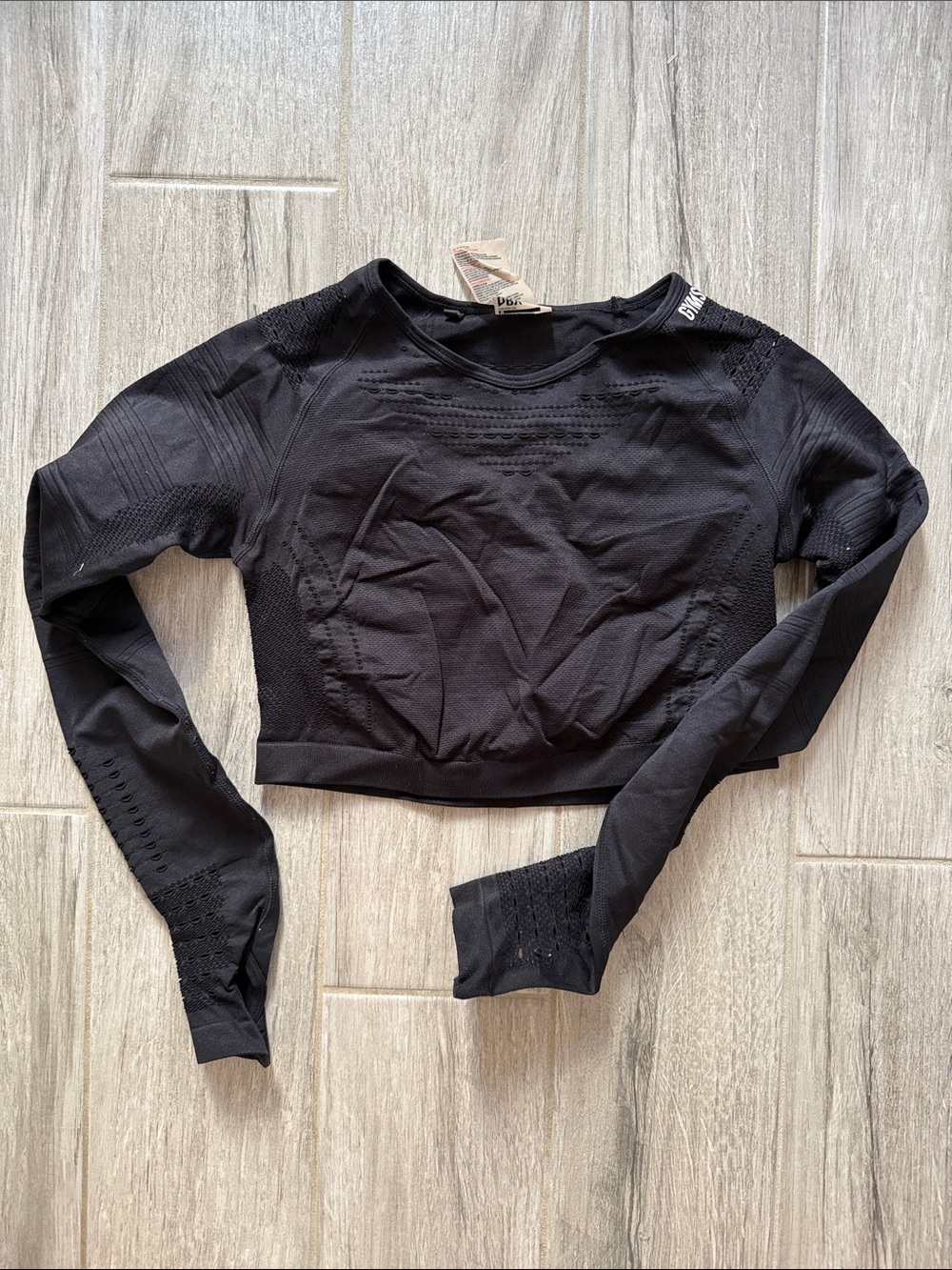 Gymshark Seamless Black Crop Long-Sleeve Top - Unbranded